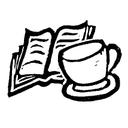 Book and Teacup Logo